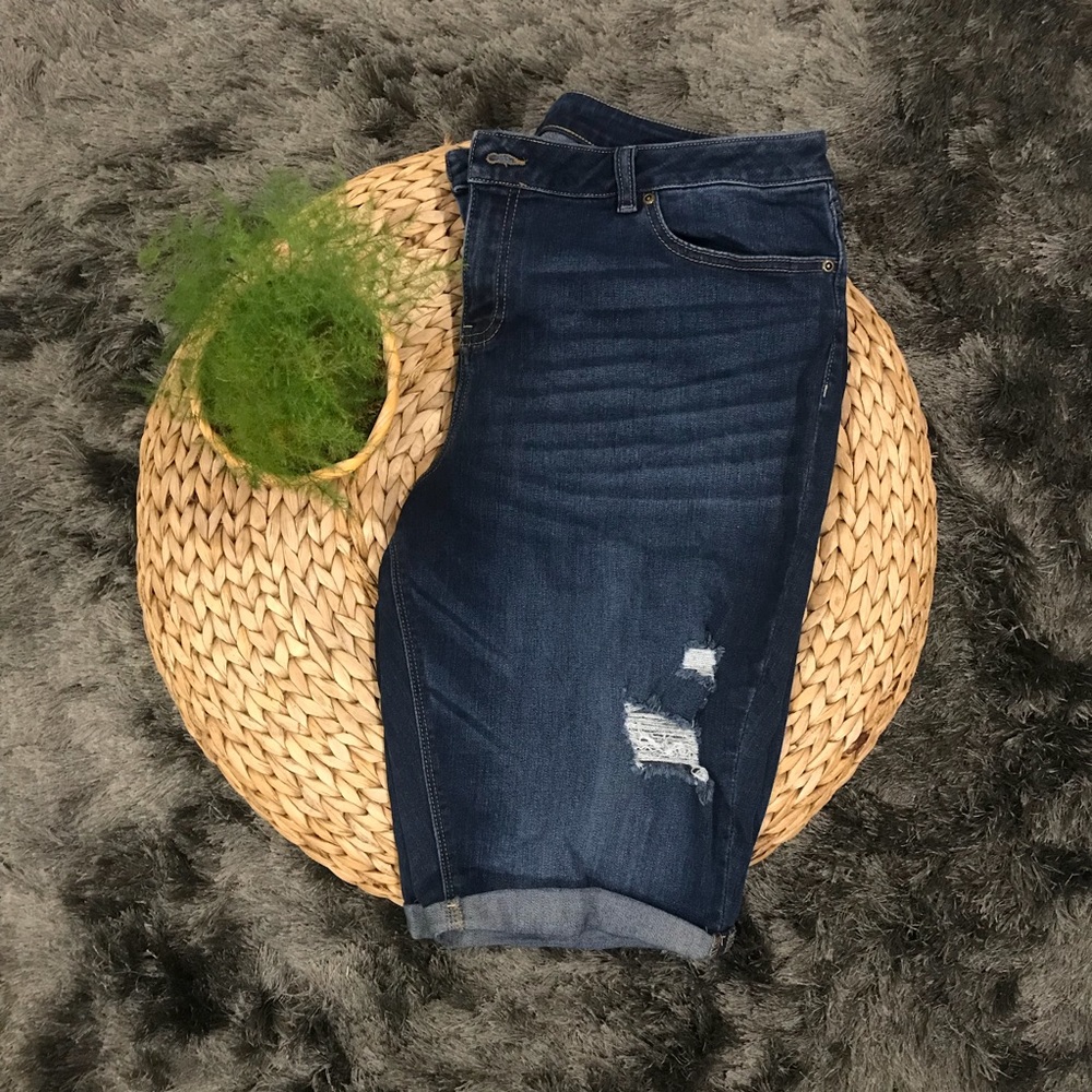 New York and Company Denim Bermuda Shorts Size 18